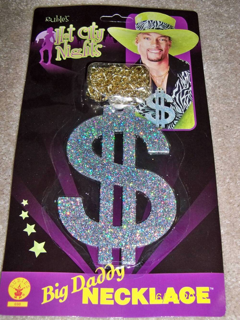DOLLAR NECKLACE RAPPER PIMP COSTUME JEWELRY ACCESSORY BB278